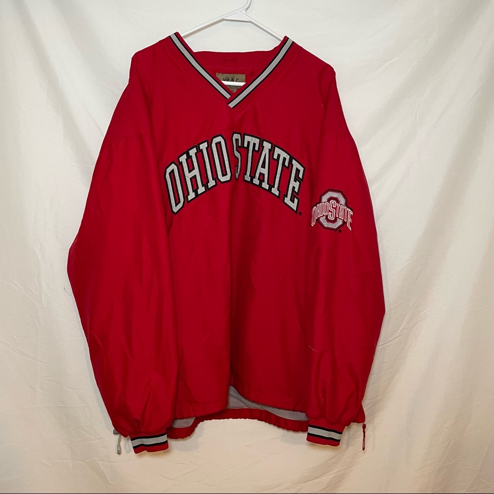 Vintage Ohio State Buckeyes OSU Bucks Pullover Windbreaker Jacket
